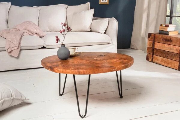 Designový konferenční stůl Mappe 70 cm teak
